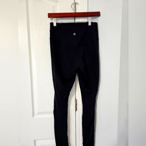 Lululemon pants with sheer strip up full leg.